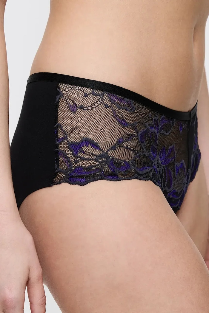 Triumph chiloți full brief pentru copii, cu lyocell Wild Gardenia Florale negru 10224878