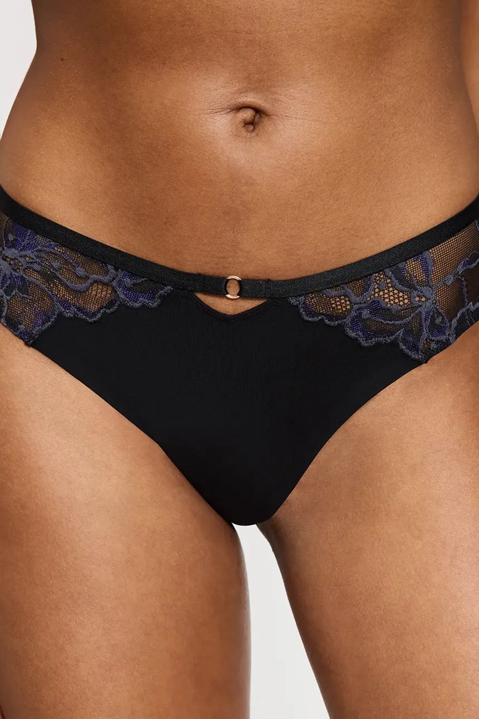 Triumph chiloți full brief pentru femei, cu lyocell Wild Gardenia Florale negru 10224873