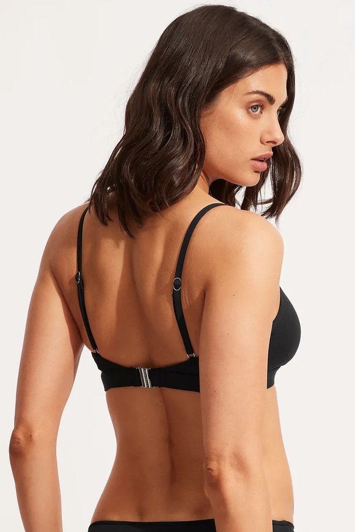 Seafolly grudnjak za kupanje za žene Hybrid Bralette 30580.942 crna SS26