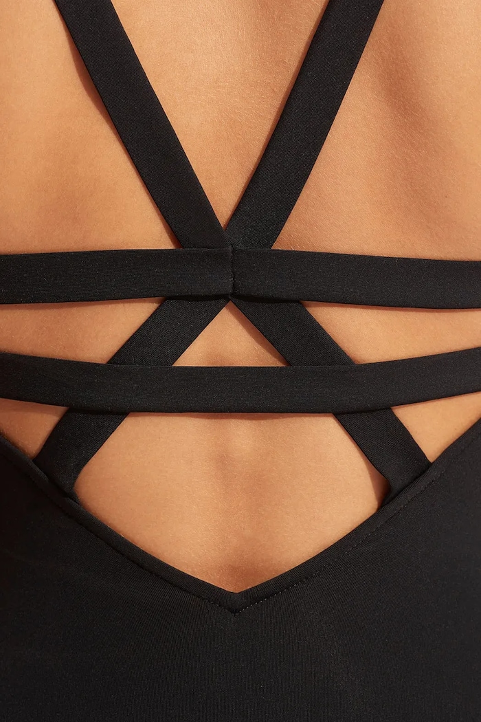Seafolly jednodijelni kupaći kostim za žene Deep V 10634.942 crna