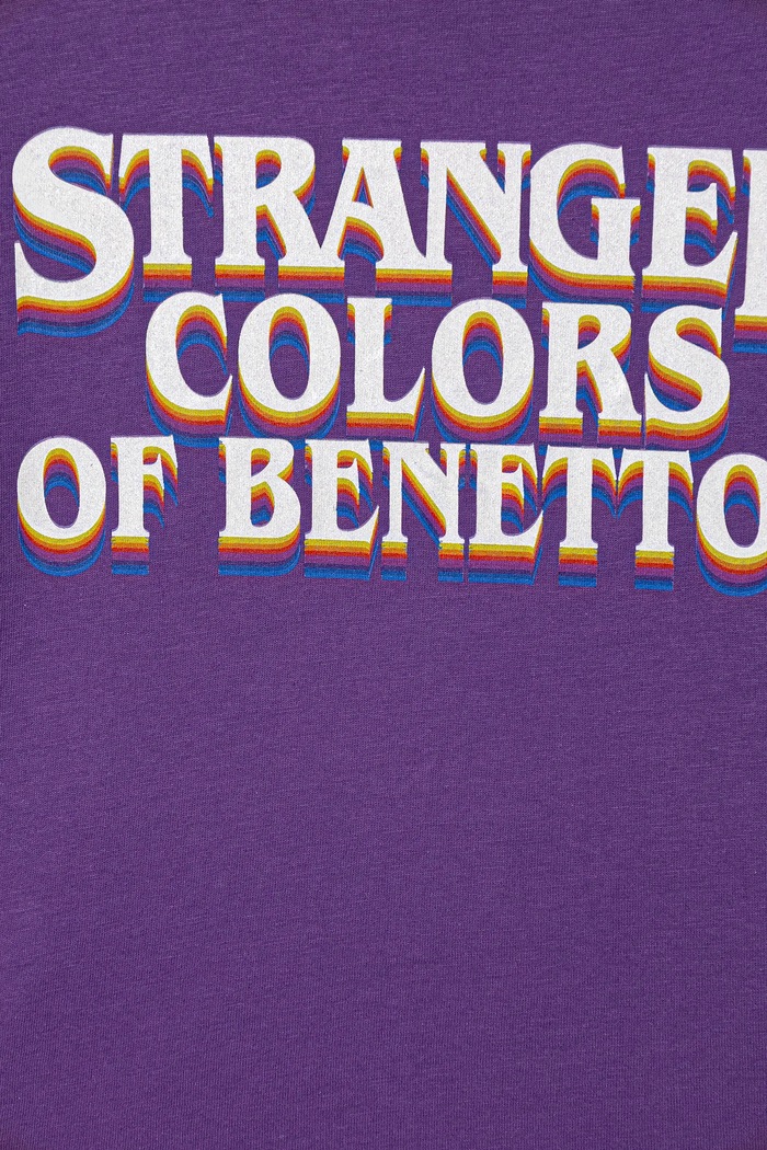 Deklice Otroška bombažna pižama United Colors of Benetton 30960P09J.G.Seasonal vijolična