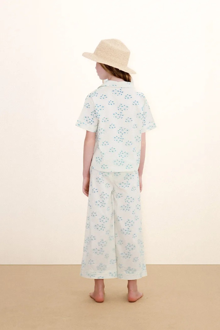 Dětské bavlněné pyžamo Tinycottons BLOSSOMS SET SS26.477 bílá