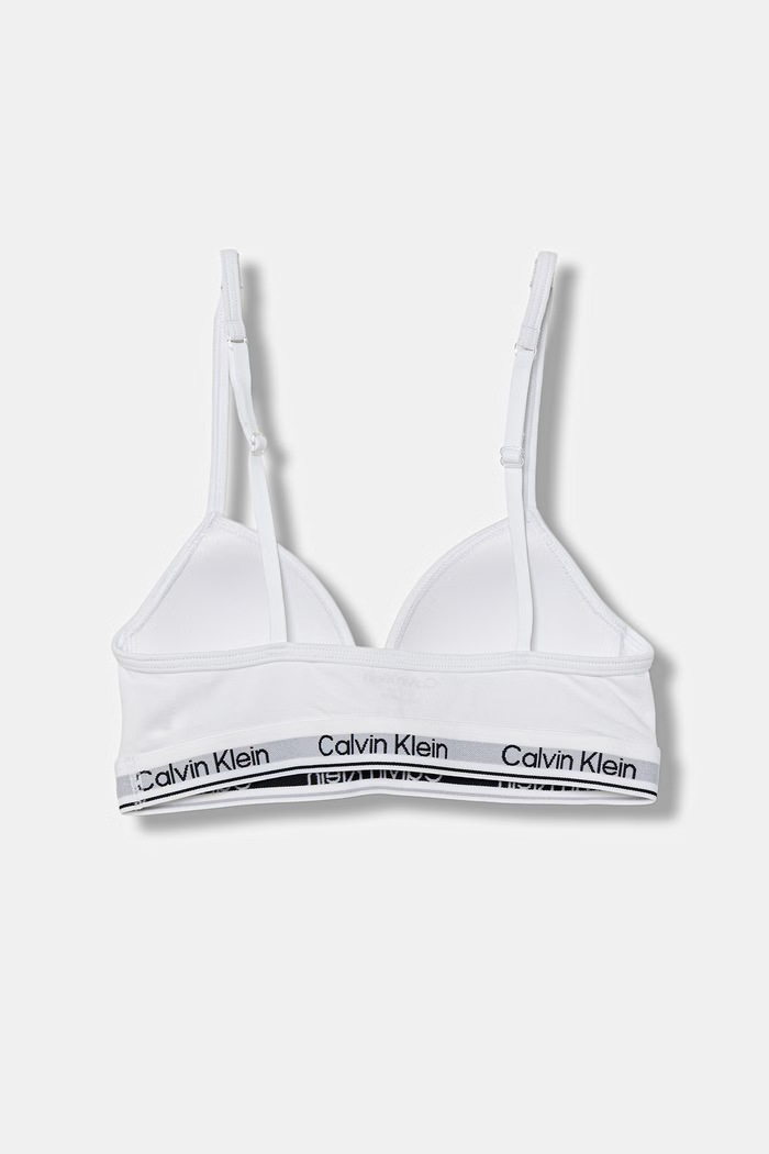 Calvin Klein Underwear trojuholníková podprsenka detská bavlnená s elastanom G80G800736.PPY2 biela SS26