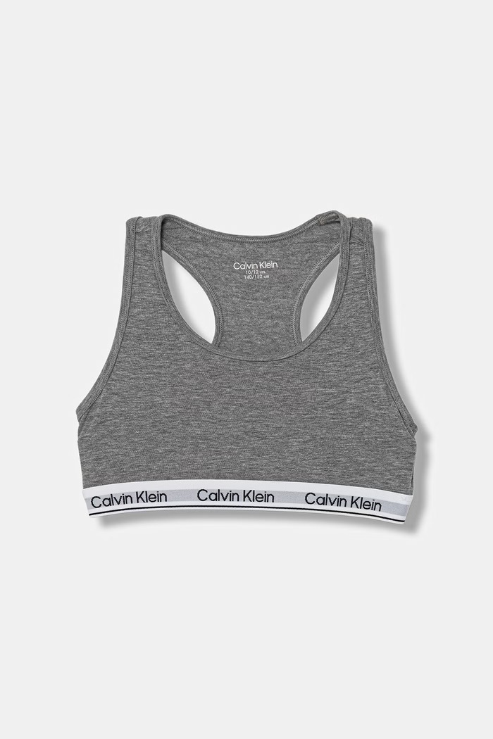Lány Calvin Klein Underwear gyerek melltartó pamut elasztánnal 3-as csomag G80G800743.PPY2 szürke