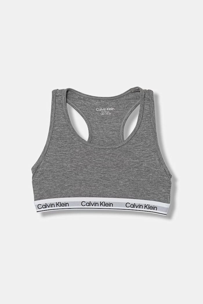 Lány Calvin Klein Underwear gyerek melltartó pamut elasztánnal 3-as csomag G80G800743.PPY2 szürke