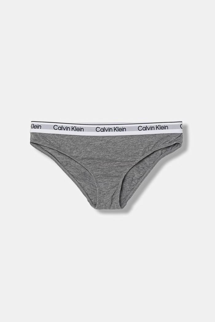 Calvin Klein Underwear klasične hlačke ženske iz bombaža z elastanom, paket 3 kosov G80G800728.PPY2 siva SS26
