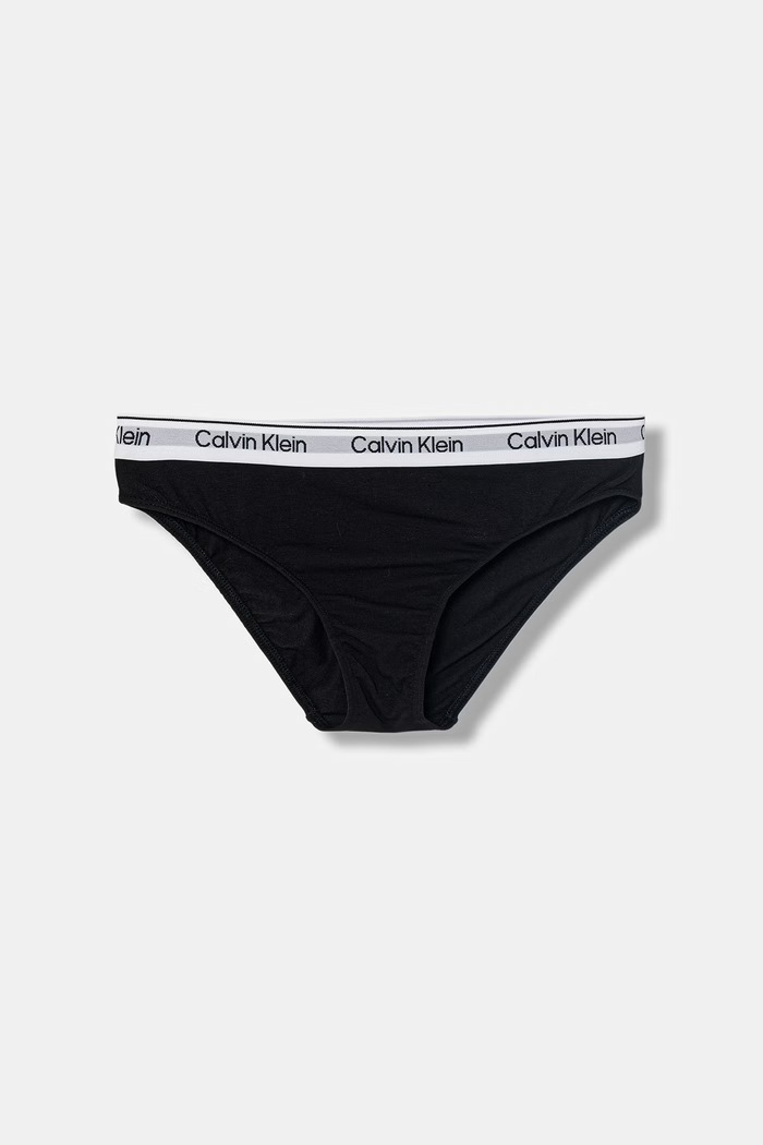 Deklice Calvin Klein Underwear klasične hlačke ženske iz bombaža z elastanom, paket 3 kosov G80G800728.PPY2 siva