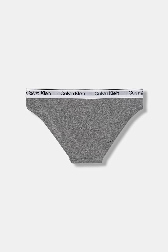 Calvin Klein Underwear klasične hlačke ženske iz bombaža z elastanom, paket 3 kosov G80G800728.PPY2 siva