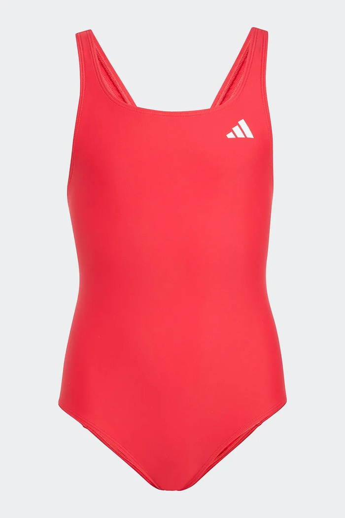 Jednodielne detské plavky adidas Performance bez kostíc červená JZ6034
