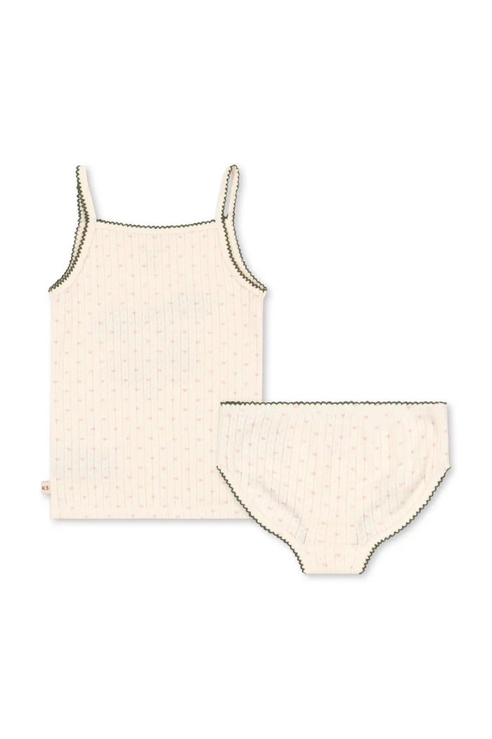 Konges Sløjd set de bumbac pentru copii MINNIE UNDERWEAR GOTS KS105010.PPY2 bej SS26