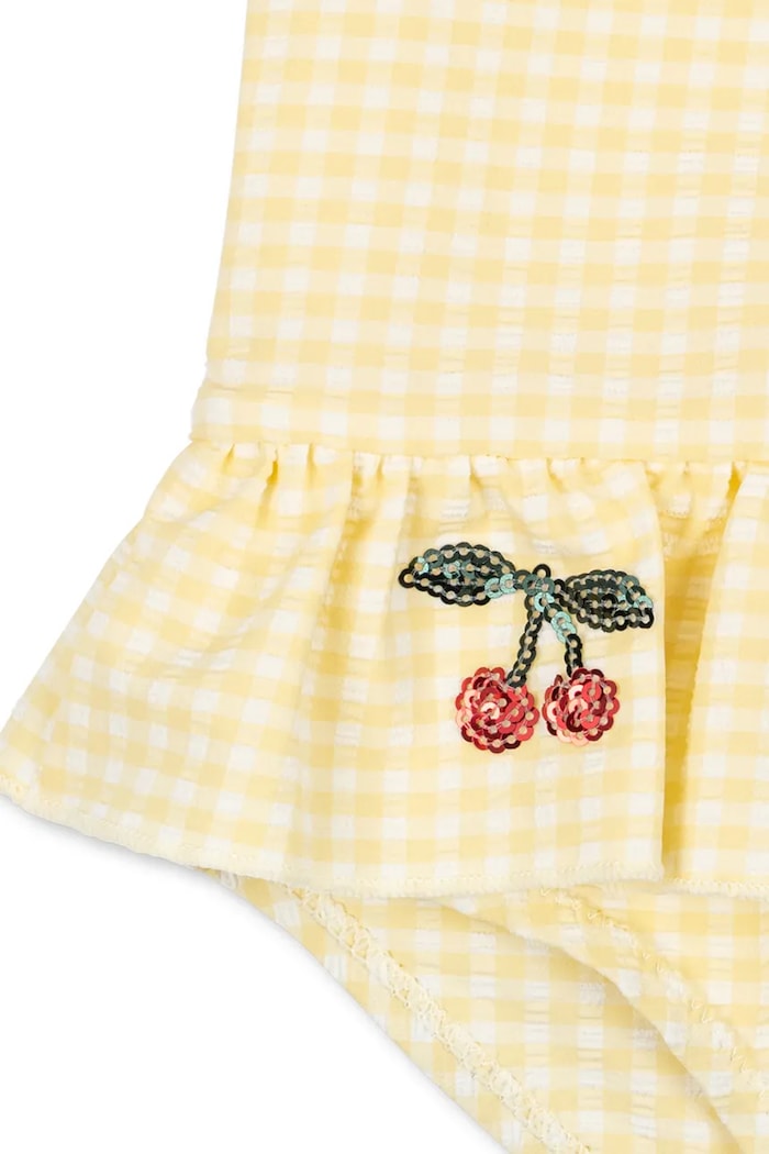 Konges Sløjd jednoczęściowy strój kąpielowy dziecięcy ETTA LS SWIMSUIT KS104786.PPY2 żółty