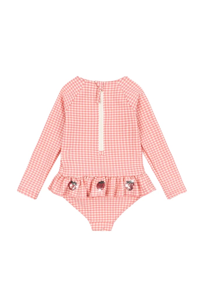 Konges Sløjd jednoczęściowy strój kąpielowy dziecięcy ETTA LS SWIMSUIT KS104786.PPY2 różowy SS26