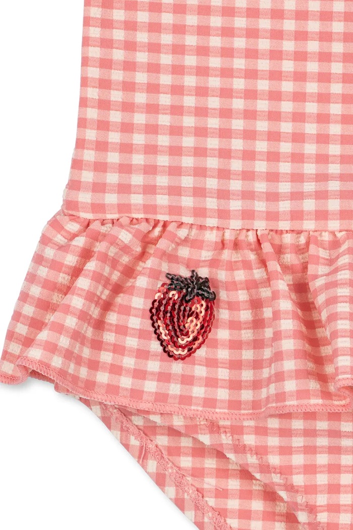 Konges Sløjd jednoczęściowy strój kąpielowy dziecięcy ETTA LS SWIMSUIT różowy KS104786.PPY2