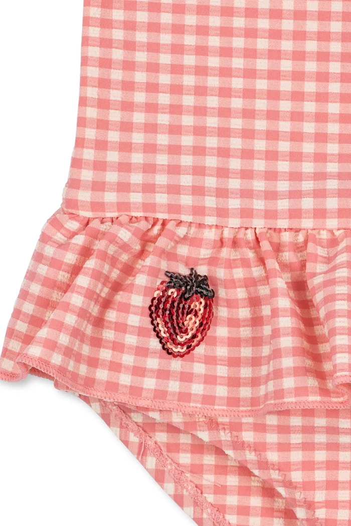 Konges Sløjd jednoczęściowy strój kąpielowy dziecięcy ETTA LS SWIMSUIT różowy KS104786.PPY2