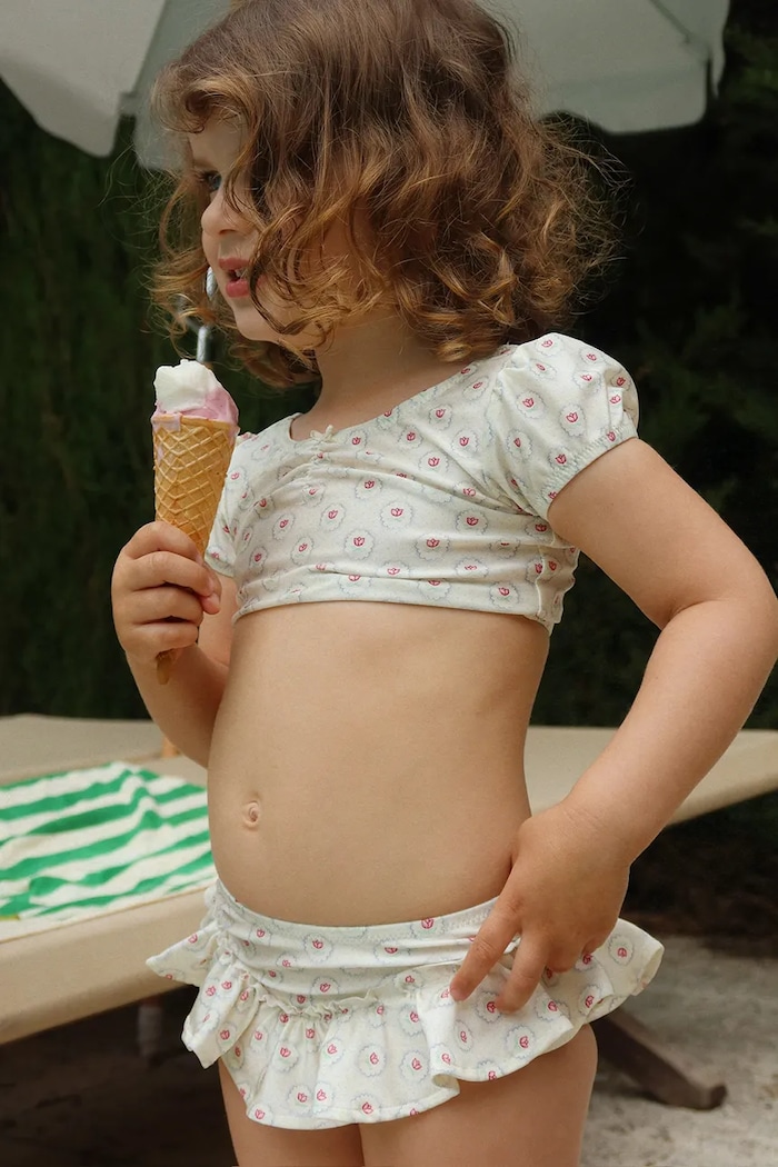 Konges Sløjd dwuczęściowy strój kąpielowy dziecięcy MALTI BIKINI GRS KS104978.PPY2 beżowy
