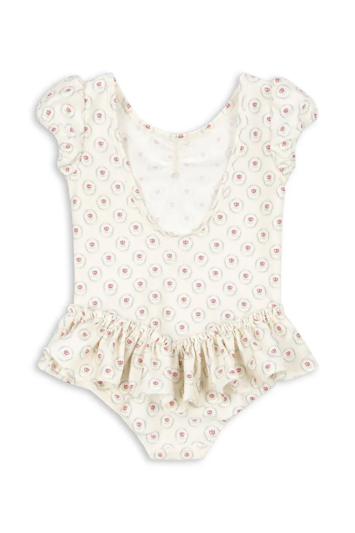 Dziewczynka Konges Sløjd jednoczęściowy strój kąpielowy dziecięcy MALTI SWIMSUIT GRS KS104980.PPY2 beżowy