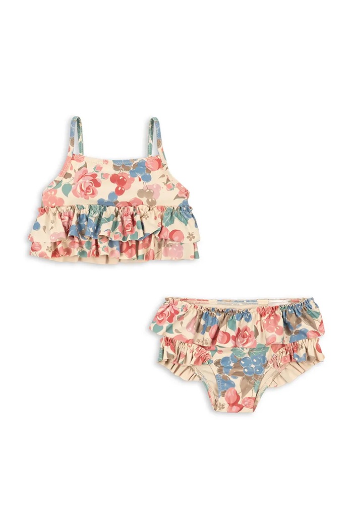 Konges Sløjd dwuczęściowy strój kąpielowy dziecięcy MANUCA FRILL BIKINI GRS komplet multicolor KS104985.PPY2