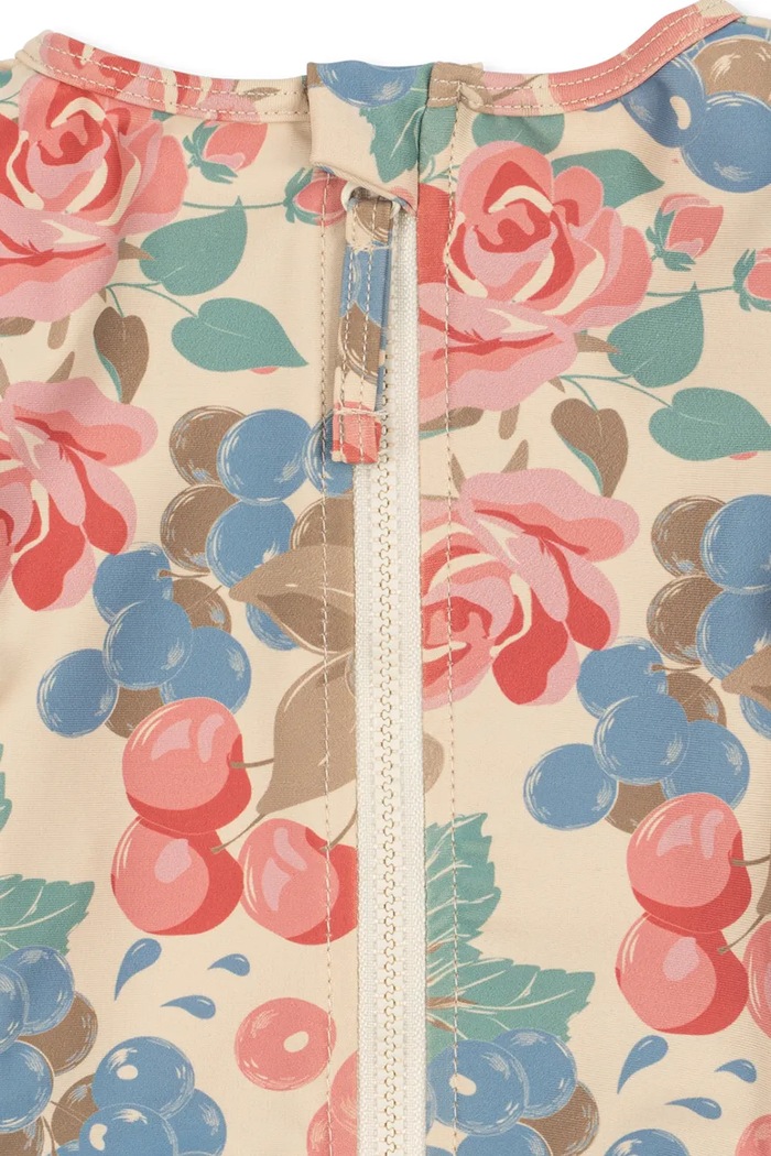Dziewczynka Konges Sløjd jednoczęściowy strój kąpielowy dziecięcy MANUCA FRILL ONESIE GRS KS104986.PPY2 multicolor