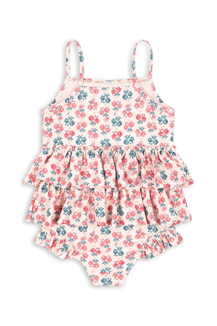 Jednodielne detské plavky Konges Sløjd MANUCA FRILL SWIMSUIT GRS KS104988.PPY2 ružová SS26