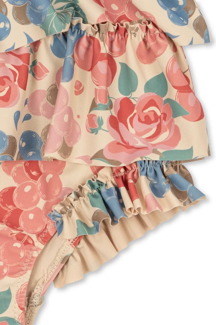 Konges Sløjd jednoczęściowy strój kąpielowy dziecięcy MANUCA FRILL SWIMSUIT GRS multicolor KS104988.PPY2