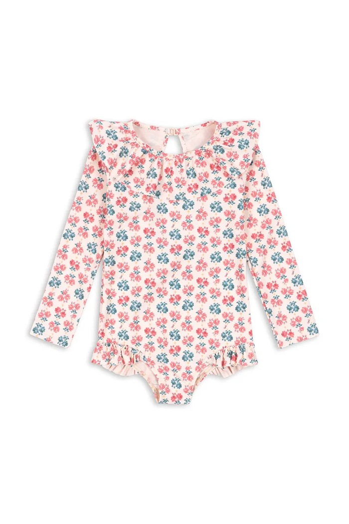 Konges Sløjd jednoczęściowy strój kąpielowy dziecięcy MANUCA LS SWIMSUIT GRS miękka różowy KS104989.PPY2