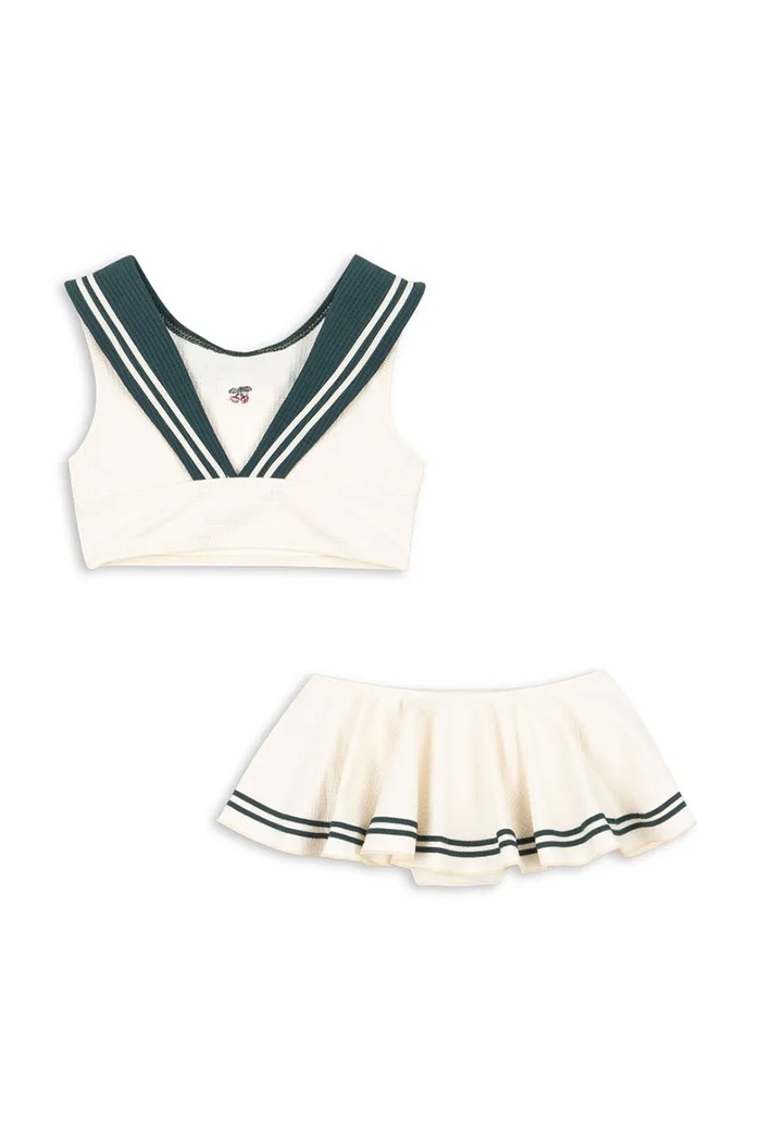 Konges Sløjd dwuczęściowy strój kąpielowy dziecięcy SAILOR BIKINI GRS KS105063.PPY2 beżowy SS26