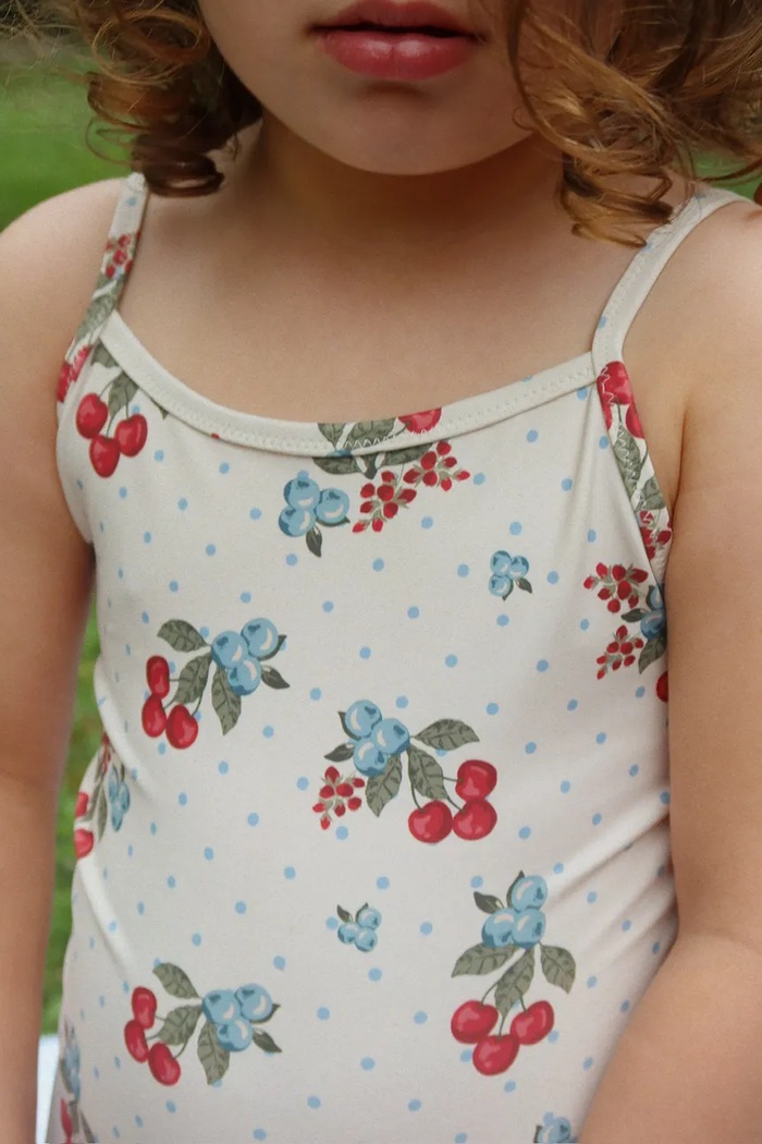 Jednodielne detské plavky Konges Sløjd FRAGO SWIMSUIT GRS bez kostíc béžová KS104821.PPY2