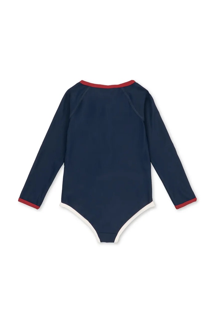 Jednodielne detské plavky Konges Sløjd LAGUNA LS SWIMSUIT GRS KS104923.PPY2 tmavomodrá SS26