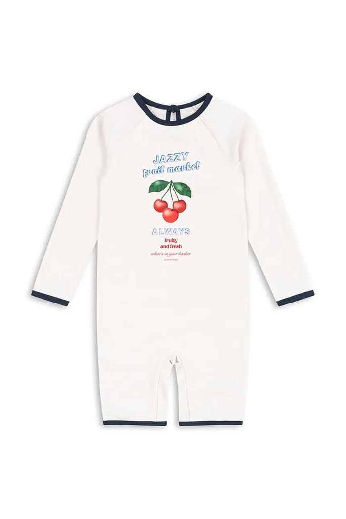 Jednodielne detské plavky Konges Sløjd VILJA ONESIE GRS bez kostíc biela KS105120.PPY2