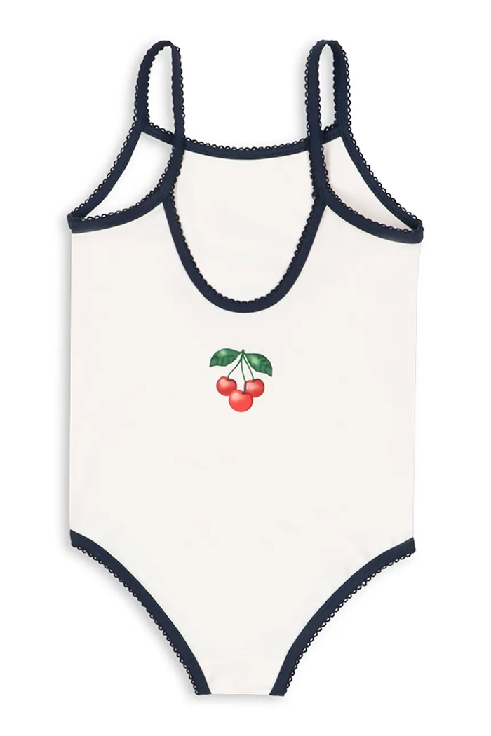 Jednodielne detské plavky Konges Sløjd VILJA SWIMSUIT GRS KS105123.PPY2 biela SS26