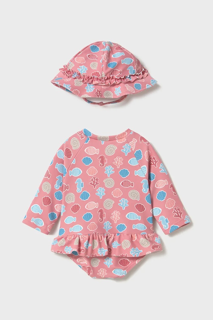 Детский цельный купальник Mayoral Newborn 1634.2Q.Newborn.PPY2 розовый SS26