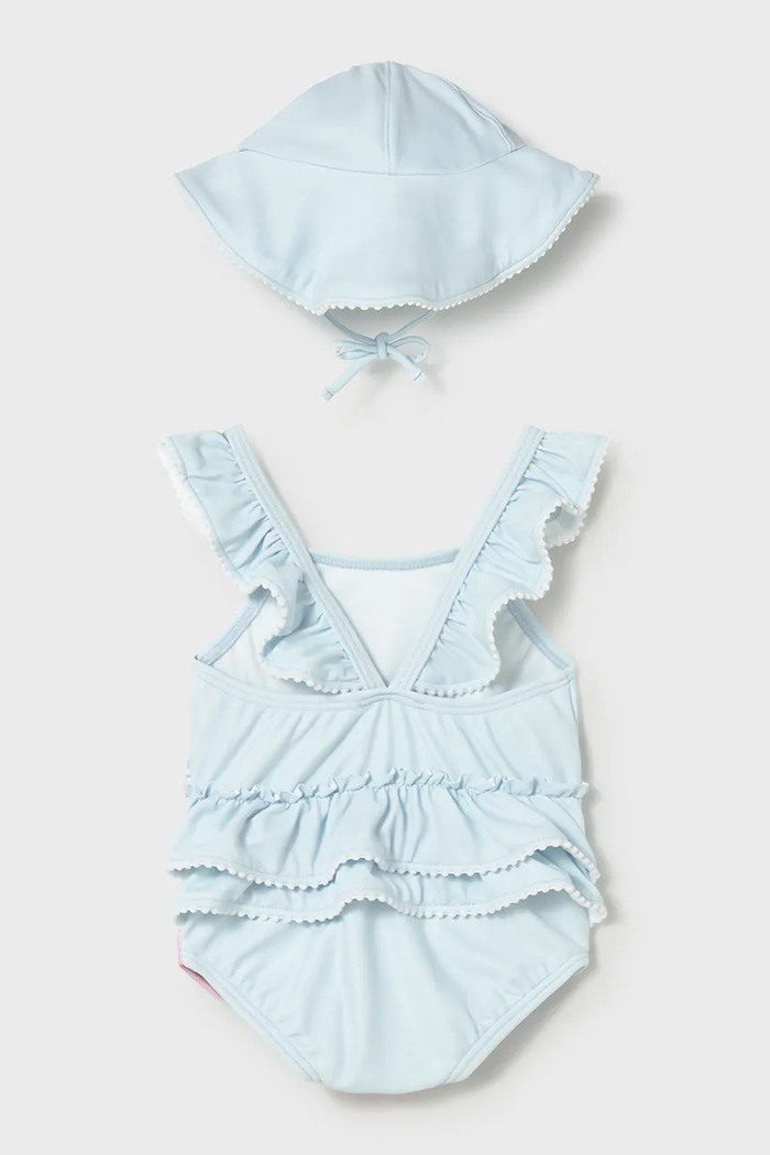 Jednodijelni kupaći kostim za bebe Mayoral Newborn 1737.2Q.Newborn.PPY2 plava SS26