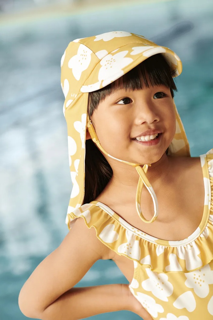 Liewood strój kąpielowy jednoczęściowy dziecięcy Kallie Printed Swimsuit żółty LW18589.PPY2
