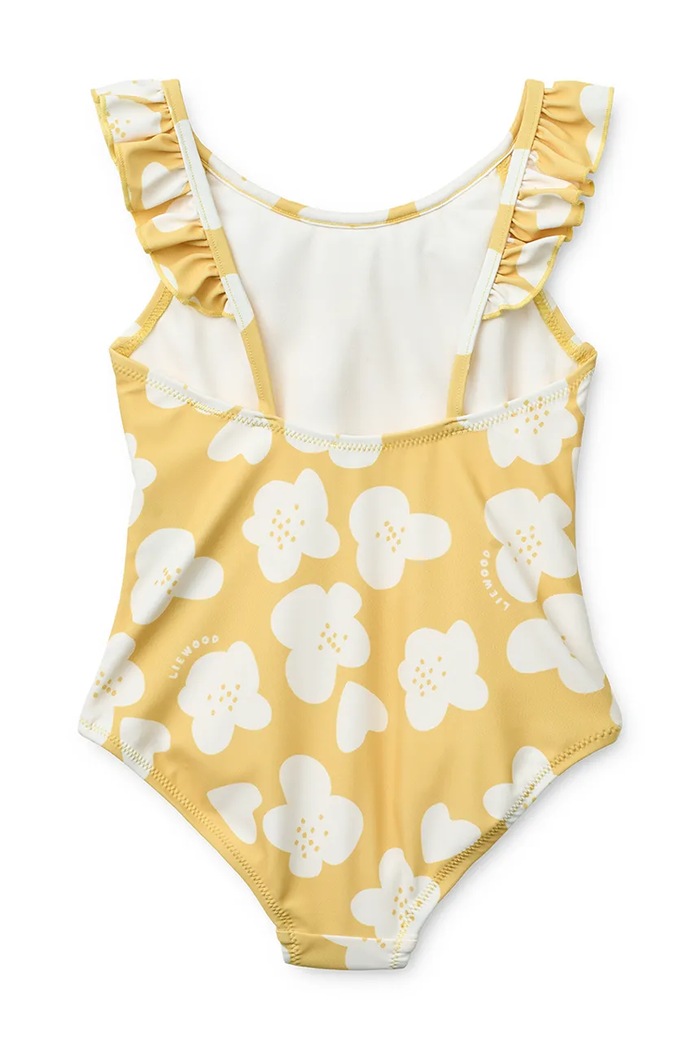 Dziewczynka Liewood strój kąpielowy jednoczęściowy dziecięcy Kallie Printed Swimsuit LW18589.PPY2 żółty