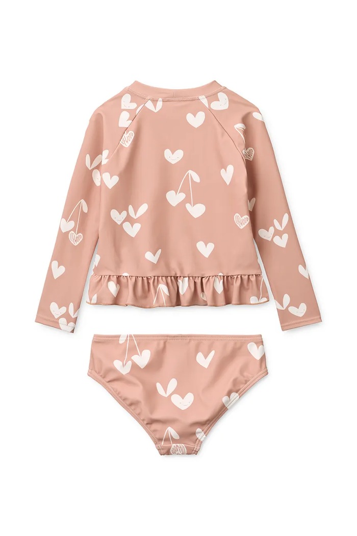 Liewood strój kąpielowy dwuczęściowy dziecięcy Dagny Swim Set LW19668.PPY2 pomarańczowy SS26