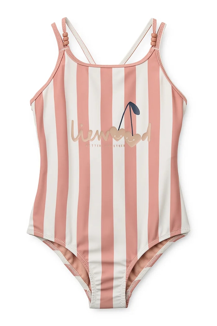 Liewood strój kąpielowy jednoczęściowy dziecięcy Suna Stripe Swimsuit różowy LW19673.PPY2