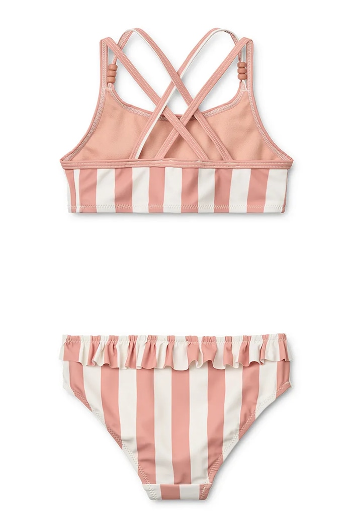 Liewood strój kąpielowy dwuczęściowy dziecięcy Belle Stripe Bikini LW20435.PPY2 różowy SS26
