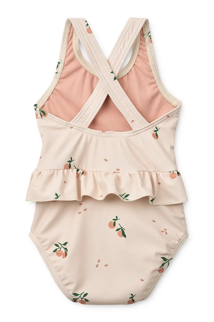 Liewood strój kąpielowy jednoczęściowy dziecięcy Amara Baby Printed Swimsuit LW20446.PPY2 pomarańczowy SS26
