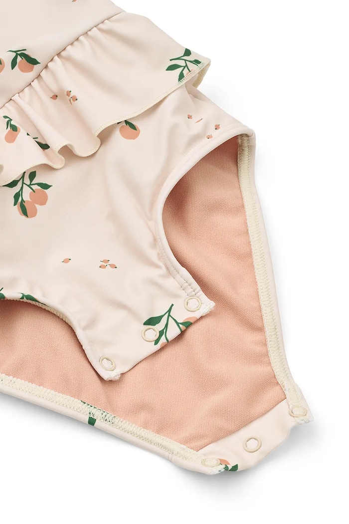 Dziewczynka Liewood strój kąpielowy jednoczęściowy dziecięcy Amara Baby Printed Swimsuit LW20446.PPY2 pomarańczowy