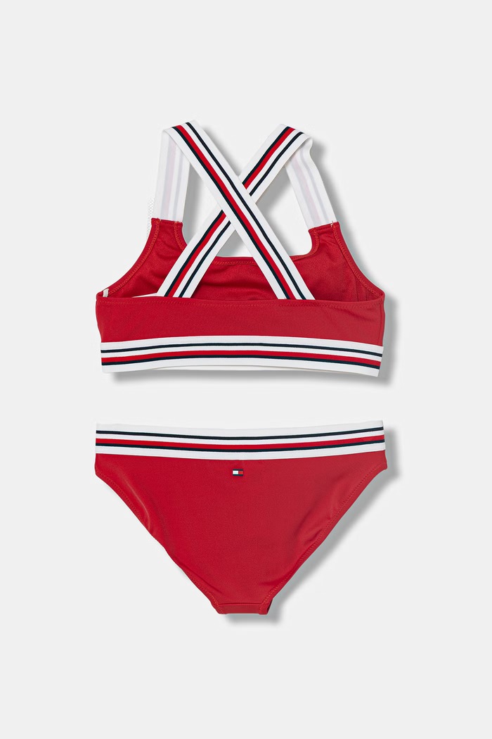 Tommy Hilfiger costum de baie din două piese pentru copii UG0UG00823.PPY2 rosu SS26