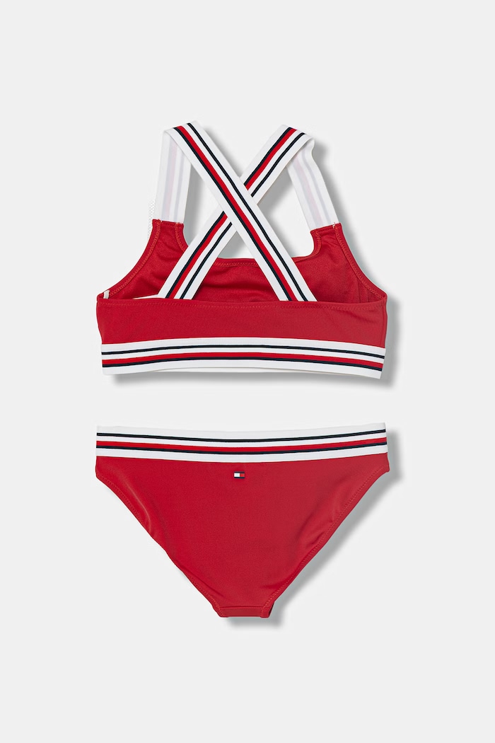 Tommy Hilfiger costum de baie din două piese pentru copii UG0UG00823.PPY2 rosu SS26