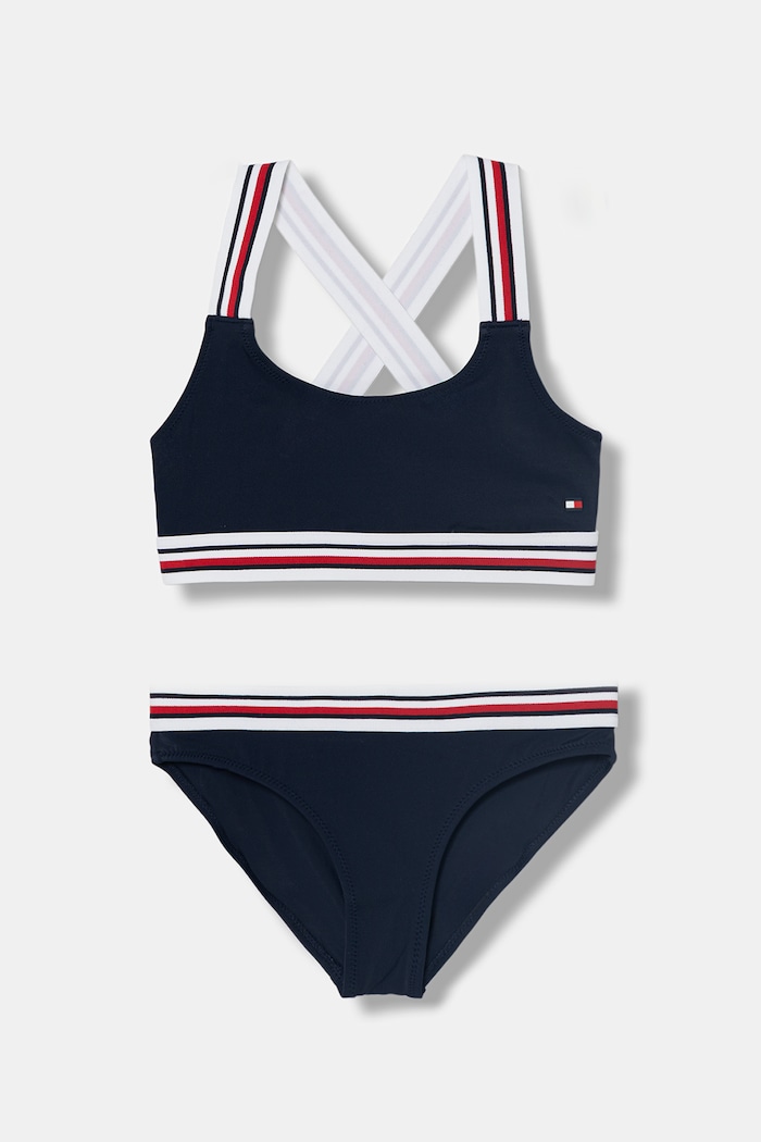Tommy Hilfiger costume da bagno a due pezzi per bambini blu navy UG0UG00823.PPY2