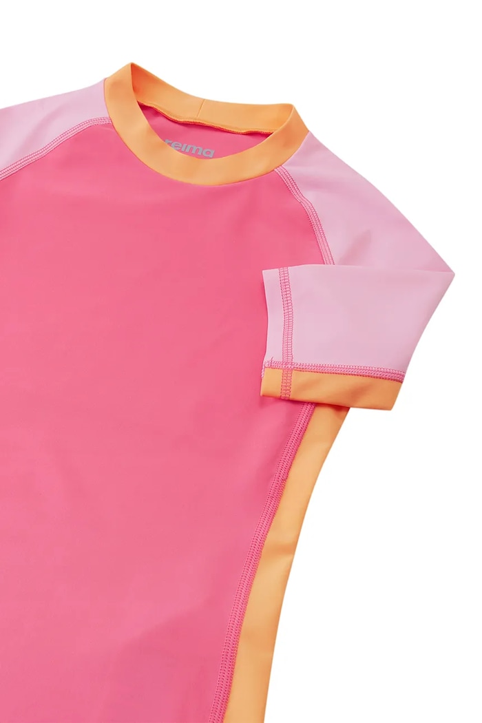 Dziewczynka Reima t-shirt kąpielowy dziecięcy Joonia UV 50+ 5200138E.PPY2 różowy