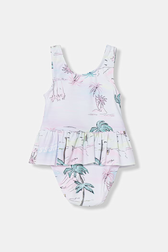 Guess costum de baie dintr-o singură piesă pentru bebeluși A6GZ00.MC052.PPY2.M alb SS26