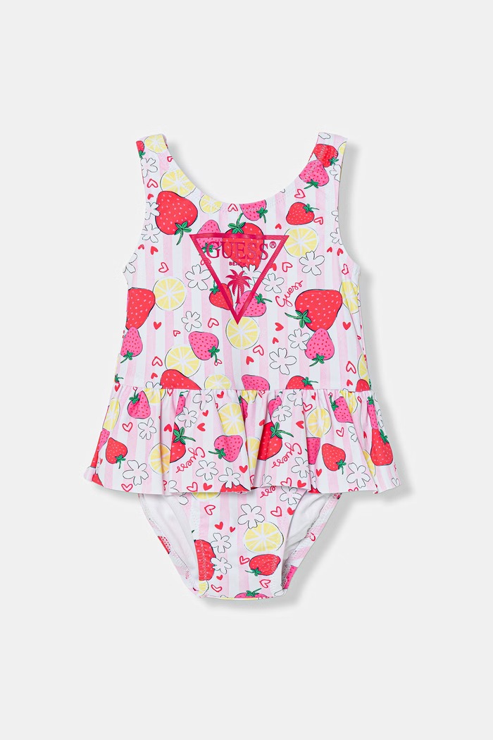 Guess costum de baie dintr-o singură piesă pentru bebeluși roz A6GZ00.MC052.PPY2.M
