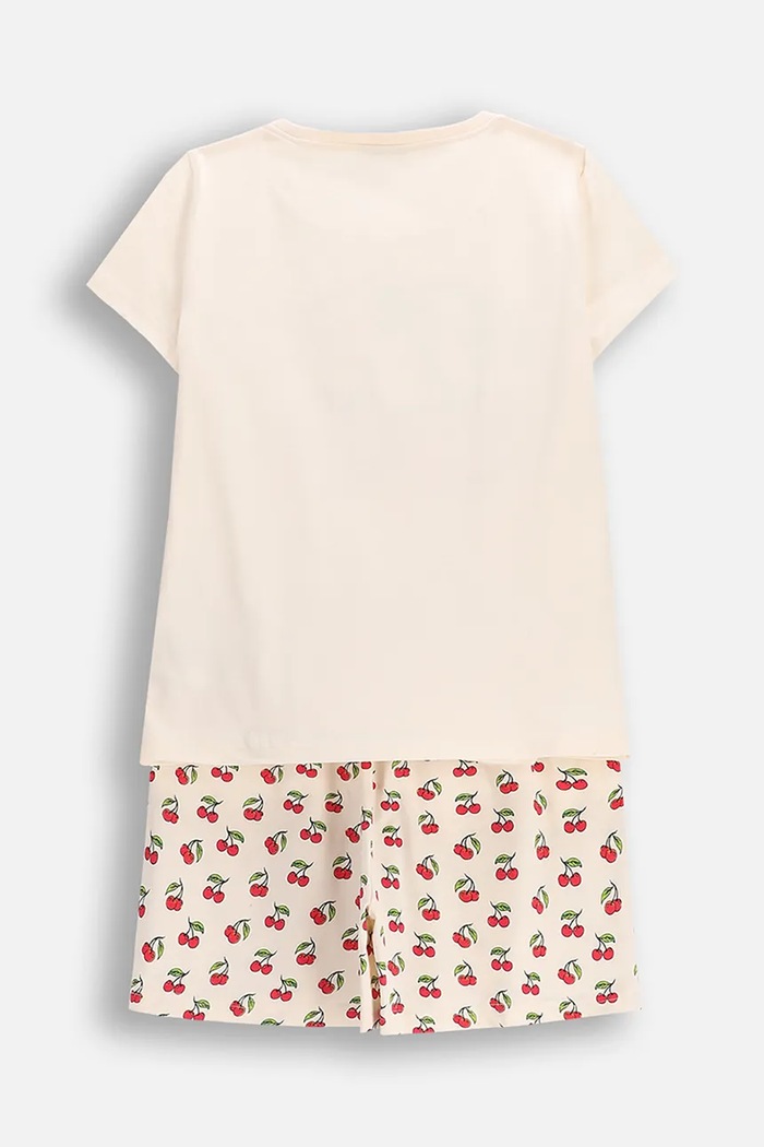Detské bavlnené pyžamo Coccodrillo WC6448202PJS béžová SS26