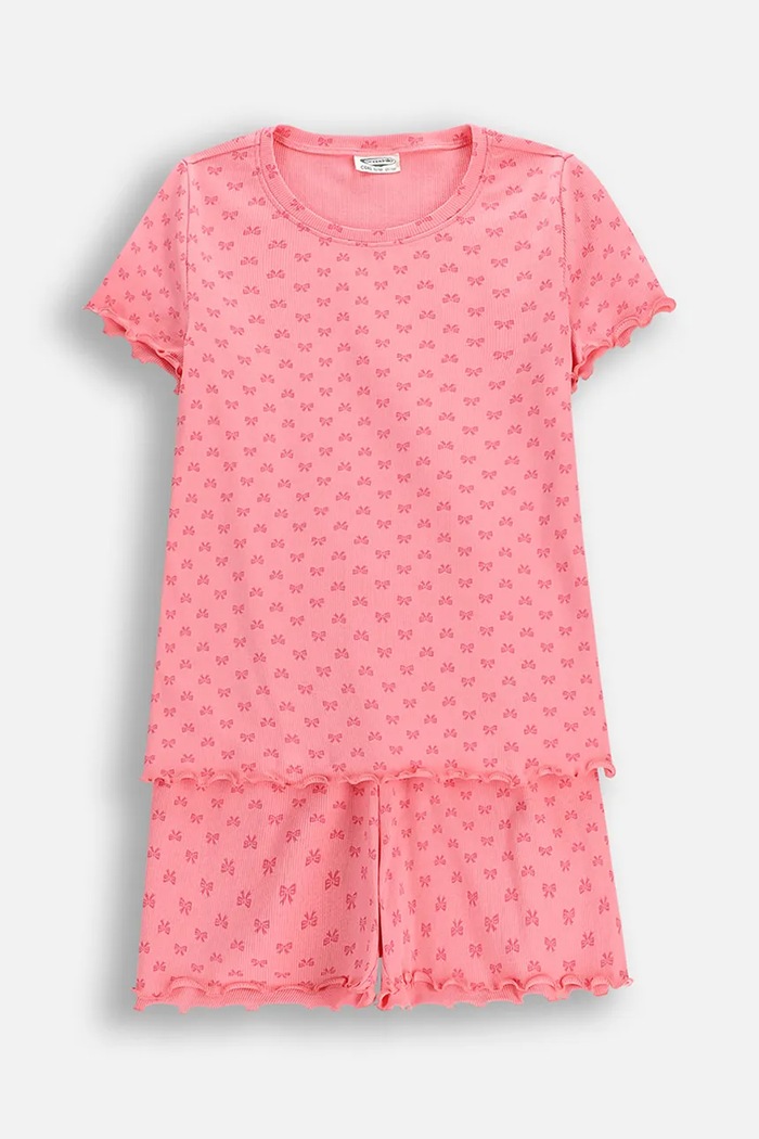 Detské bavlnené pyžamo Coccodrillo potlač ružová WC6448210PJS