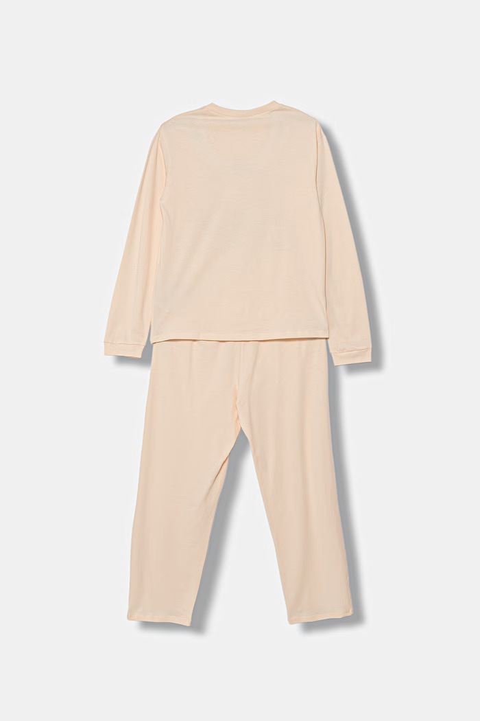 United Colors of Benetton piżama dwuczęściowa dziecięca bawełniana 30960P09U.G.G.Stagional beżowy SS26