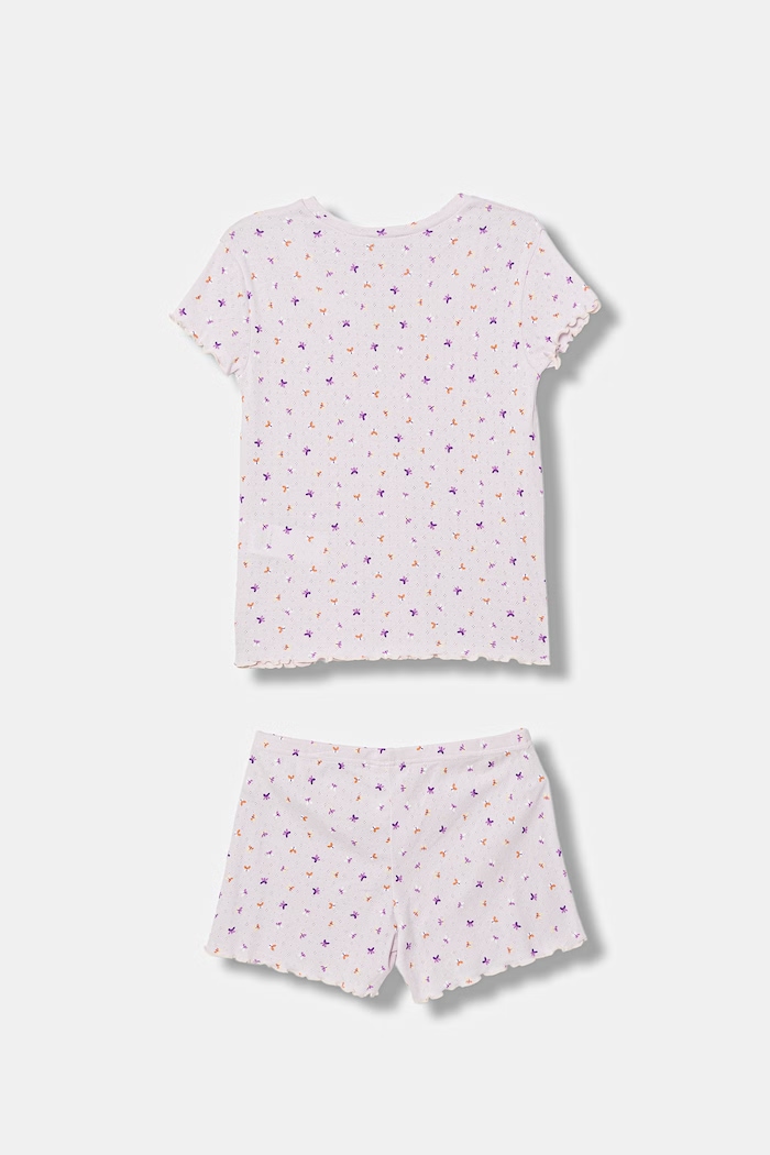 United Colors of Benetton pijama din două piese pentru copii, din bumbac 3OJC0P09Z.G.Stagionale violet SS26