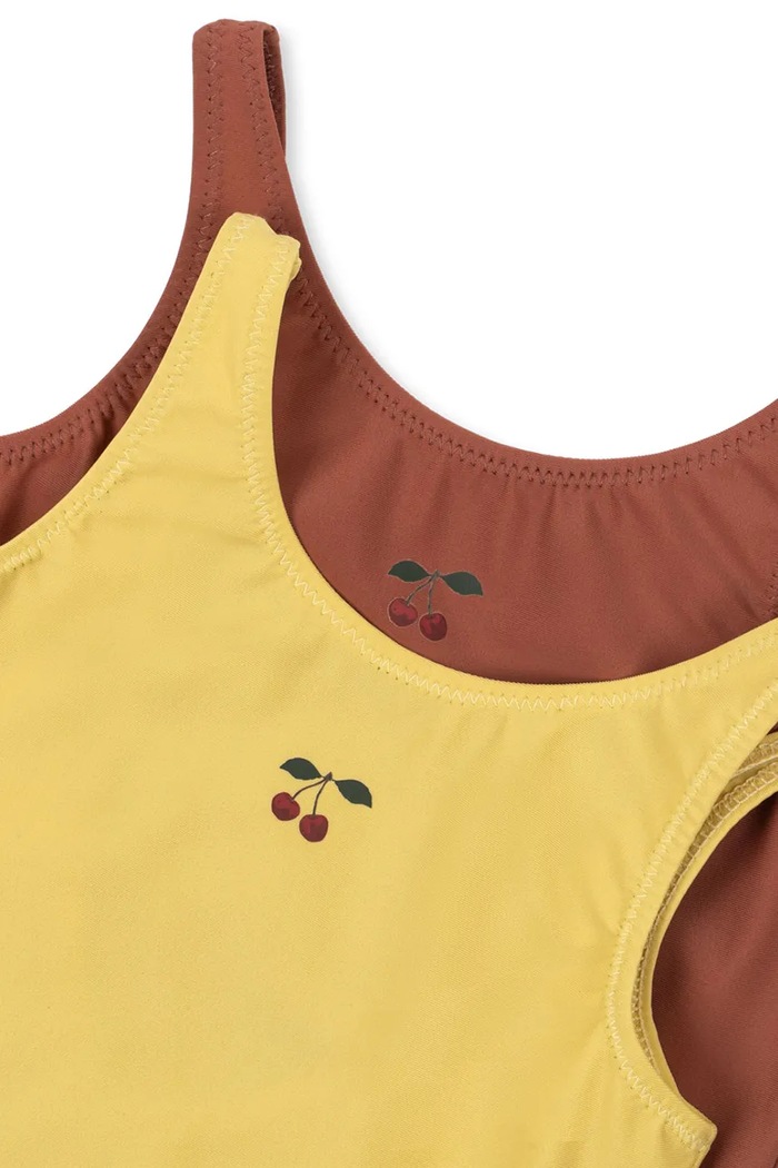 Fete Konges Sløjd costum de baie dintr-o singură piesă pentru copii 2 PACK MARVA SWIMSUIT KS105223.PPY2 galben
